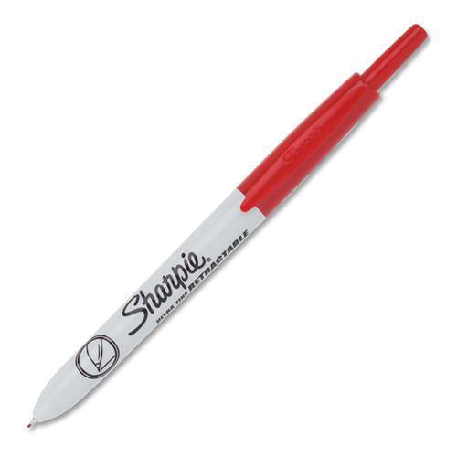 Sharpie Retractable Permanent Marker Ultra Fine Tip Red 1735791